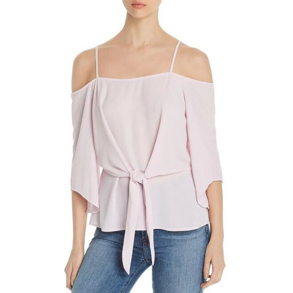 Vince Camuto Pink Haze Off Shoulder Tie Front Blouse 9139139E XXS